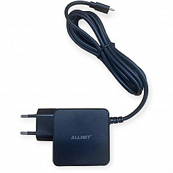 Z ALLNET Ersatznetzteil QC USB-C PD GaN Netzteil Power Supply45Watt 1x USB Typ-C mit 2m festem Kabel**EU PLUG**