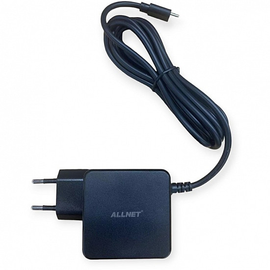 Z ALLNET Ersatznetzteil QC USB-C PD GaN Netzteil Power Supply45Watt 1x USB Typ-C mit 2m festem Kabel**EU PLUG**