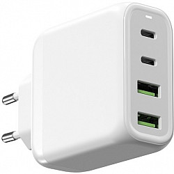 Z ALLNET Ersatznetzteil QC USB-C PD GaN Netzteil Power Supply68Watt 2x USB Typ-A QC 2x USB Typ-C**EU PLUG**