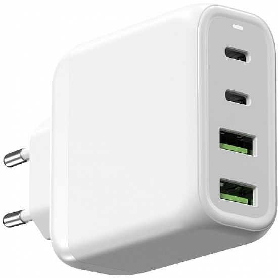 Z ALLNET Ersatznetzteil QC USB-C PD GaN Netzteil Power Supply68Watt 2x USB Typ-A QC 2x USB Typ-C**EU PLUG**