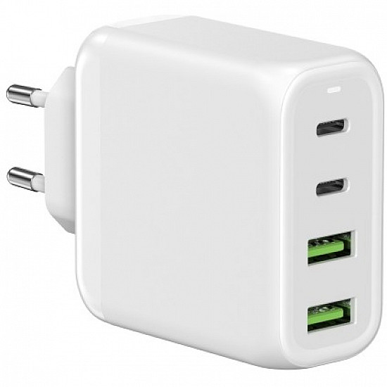 Z ALLNET Ersatznetzteil QC USB-C PD GaN Netzteil Power Supply68Watt 2x USB Typ-A QC 2x USB Typ-C**EU PLUG**