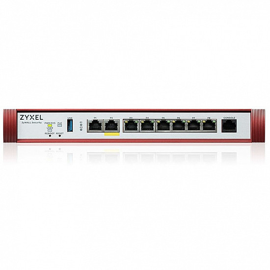 ZyWALL USG FLEX 100Firewall with 1 Year Security Bundle 8 ports 1GbE Cloud-managed