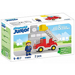 Zestaw z figurką Junior 71683 Wóz strażacki z drabiną