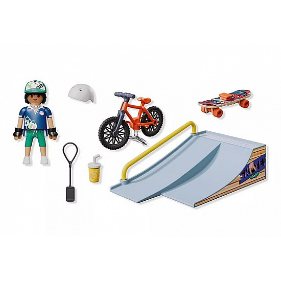 Zestaw z figurką My Life 71798 Skater z rampą