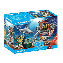 Zestaw z figurkami 71860 Poszukiwania skarbu łodzią podwodną