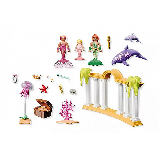 Zestaw z figurkami 71861 Syrenki ze skarbem i delfinem