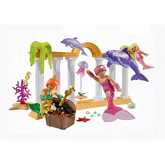 Zestaw z figurkami 71861 Syrenki ze skarbem i delfinem