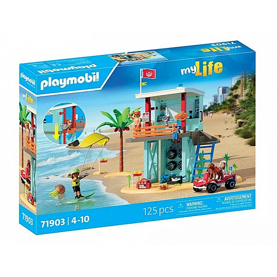 Zestaw z figurkami My Life 71903 Wieża ratownicza i plażowy samochód buggy