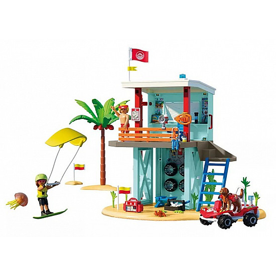 Zestaw z figurkami My Life 71903 Wieża ratownicza i plażowy samochód buggy