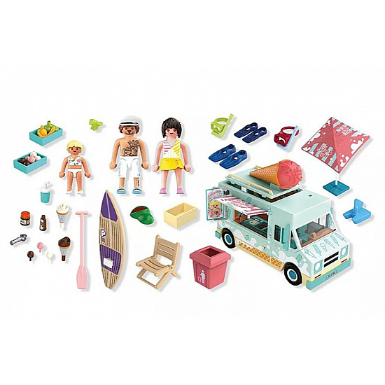 Zestaw z figurkami My Life 71904 Furgonetka z lodami i sklepikiem surfingowym
