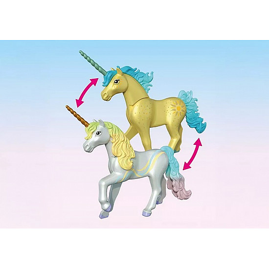 Zestaw z figurkami Princess Magic 71840 Jednorożec do kolekcjonowania Rainbow Flower z wróżką