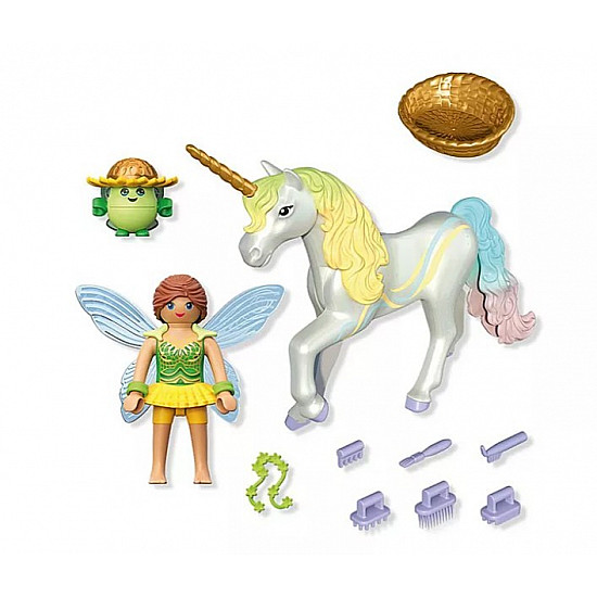 Zestaw z figurkami Princess Magic 71840 Jednorożec do kolekcjonowania Rainbow Flower z wróżką