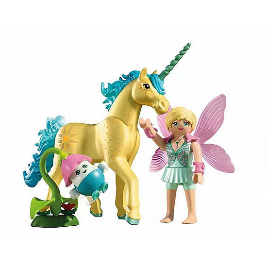 Zestaw z figurkami Princess Magic 71842 Jednorożec do kolekcjonowania Sunshine Blossom z wróżką