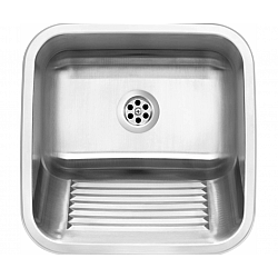 Zlewozmywak gospodarczy 1-komorowy - wpuszczany lub mocowany do ściany