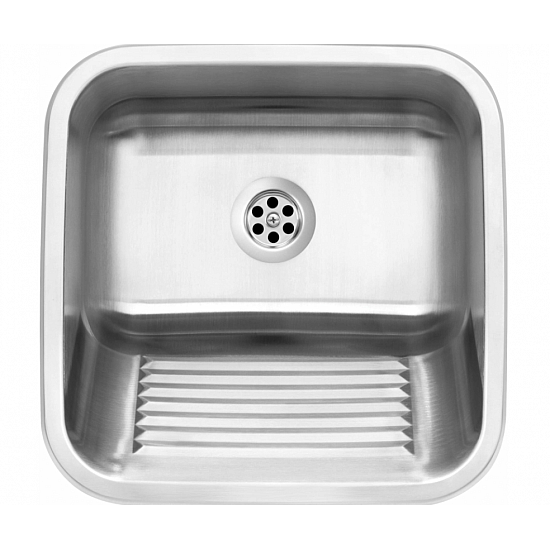 Zlewozmywak gospodarczy 1-komorowy - wpuszczany lub mocowany do ściany