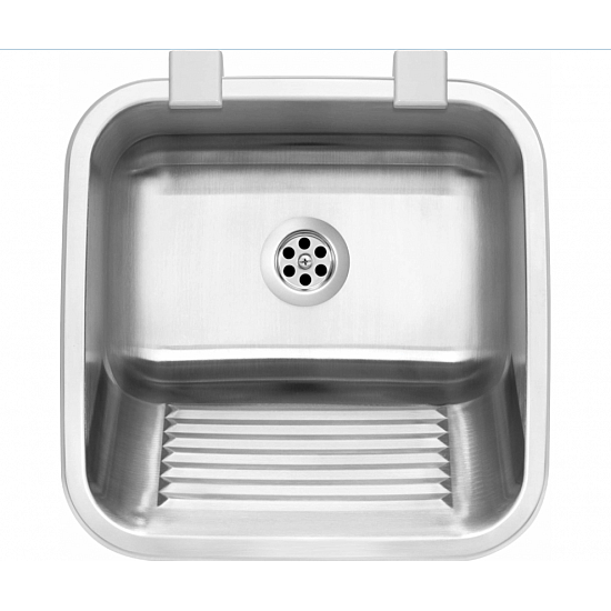 Zlewozmywak gospodarczy 1-komorowy - wpuszczany lub mocowany do ściany