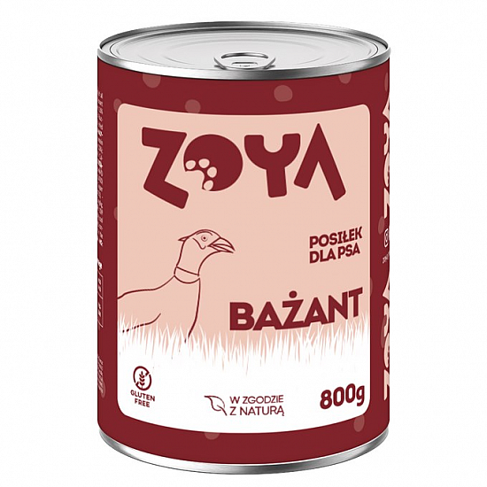 ZOYA Pheasant - wet dog food - 800g