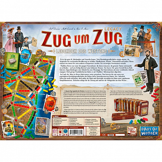 Zug um Zug Legacy: Legenden des Westens, Brettspiel