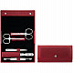 Zwilling Classic Inox Manicure Set – Red Leather Case, 5 Pieces - Red
