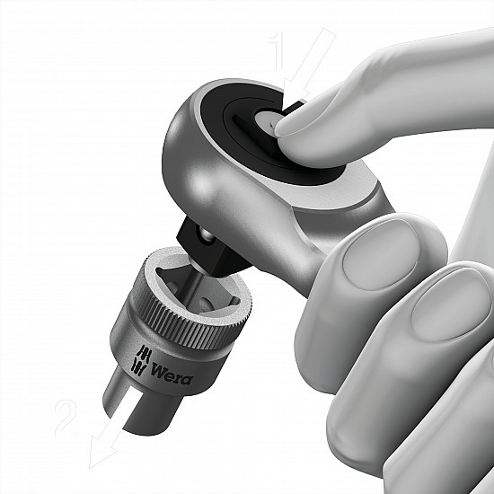 Zyklop Metal-Knarre 8003 C mit Durchsteckvierkant, 1/2