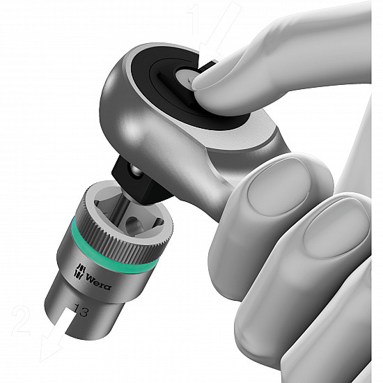 Zyklop Metal-Knarre 8003 C mit Durchsteckvierkant, 1/2