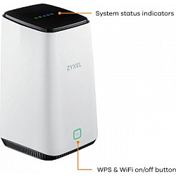 ZYXEL FWA510, 5G NR INDOOR ROUTER, STANDALONE/NEBULA WITH 1 YEAR NEBULA PRO LICENSE,AX3600 WIFI, 2.5GB LAN, EU AND UK REGION