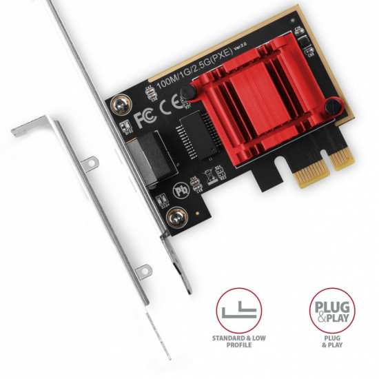 PCIe Adapter PCEE-G25 2.5 Gigabit Ethernet Realtek 8125, PXE, w. SP & LP