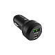 Car charger 1x USB 1x USB-C QC 3.0