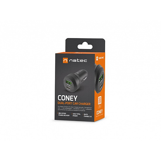 Car charger 1x USB 1x USB-C QC 3.0