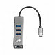 USB C - RJ45, 3xUSB - RJ45 Adapter -1000Mb/s USB C - RJ45, 3xUSB - RJ45 Adapter -1000Mb/s