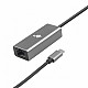 USB C - RJ45 Adapter grey, 10/100/1000 Mb/s