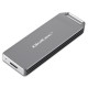 Enclosure mini for M.2 SSD | NVMe | PCIe | USB3.1 | Super speed10Gb/s | 2TB | Silver Enclosure mini for M.2 SSD | NVMe | PCIe | USB3.1 | Super speed10Gb/s | 2TB | Silver