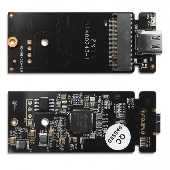 Enclosure mini for M.2 SSD | NVMe | PCIe | USB3.1 | Super speed10Gb/s | 2TB | Silver Enclosure mini for M.2 SSD | NVMe | PCIe | USB3.1 | Super speed10Gb/s | 2TB | Silver