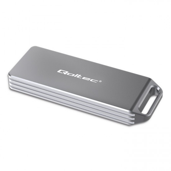 Enclosure mini for M.2 SSD | NVMe | PCIe | USB3.1 | Super speed10Gb/s | 2TB | Silver Enclosure mini for M.2 SSD | NVMe | PCIe | USB3.1 | Super speed10Gb/s | 2TB | Silver