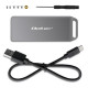 Enclosure mini for M.2 SSD | NVMe | PCIe | USB3.1 | Super speed10Gb/s | 2TB | Silver Enclosure mini for M.2 SSD | NVMe | PCIe | USB3.1 | Super speed10Gb/s | 2TB | Silver