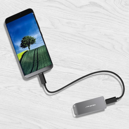 Enclosure mini for M.2 SSD | NVMe | PCIe | USB3.1 | Super speed10Gb/s | 2TB | Silver Enclosure mini for M.2 SSD | NVMe | PCIe | USB3.1 | Super speed10Gb/s | 2TB | Silver