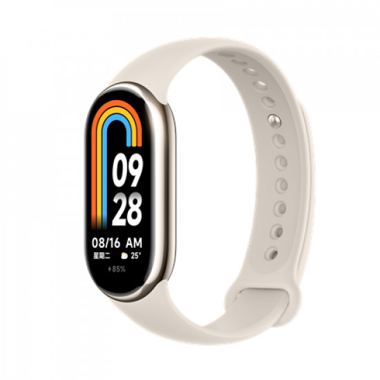 Xiaomi Smart Band 8 Fitness tracker AMOLED Touchscreen Heart rate monitor Activity monitoring Yes Waterproof Bluetooth Champagne Gold