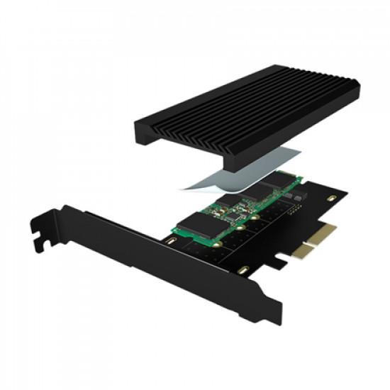 Raidsonic Converter for 1x HDD/SSD for PCIe x4 slot IB-PCI208-HS Black