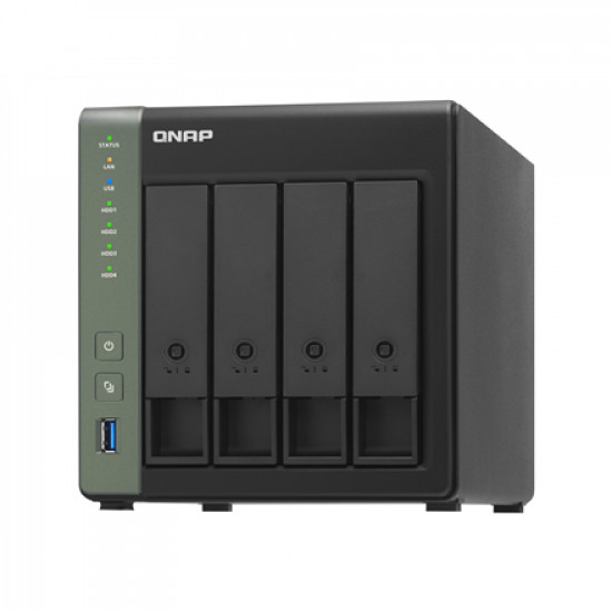 QNAP 4-Bay QTS NAS TS-431KX-2G Up to 4 HDD/SSD Hot-Swap AnnapurnaLabs Alpine AL314 Quad-Core Processor frequency 1.7 GHz 2 GB DDR3L