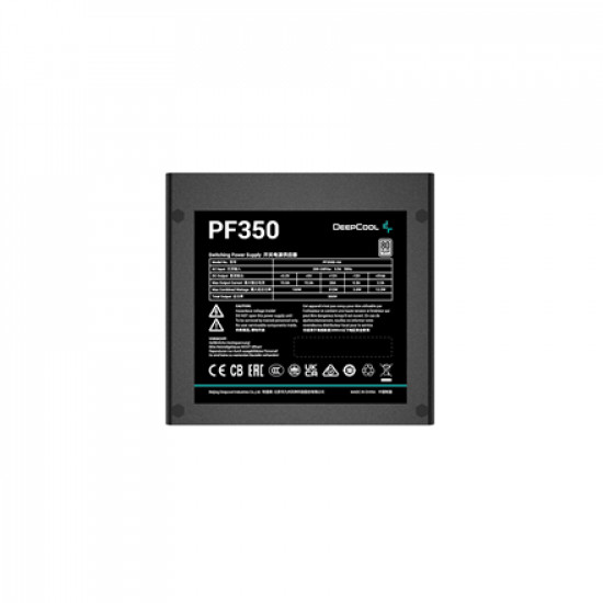 DEEPCOOL PF350 350W 80 PLUS Standard PSU, ATX12V V2.4, Black Deepcool | PF350 | 350 W