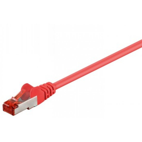 GB CAT6 NETWORK CABLE RED SHIELDED S/FTP (PIMF) 0.25M