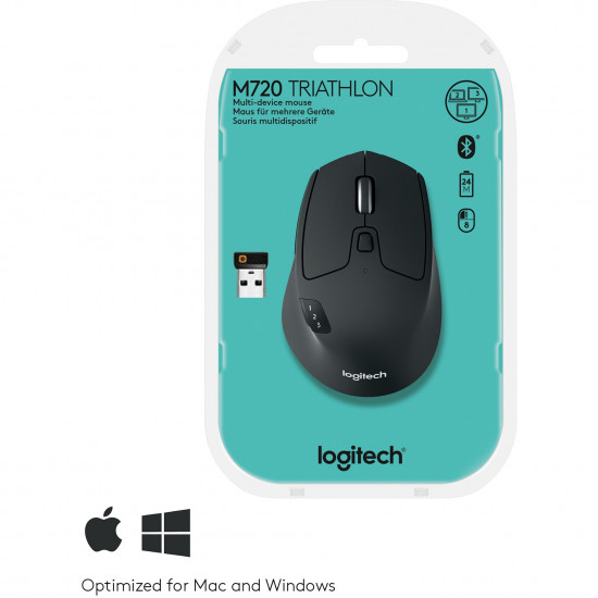 Logitech M720 Triathlon Bluetooth Optisch Maus