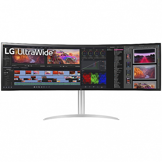 124,46cm/49 (5120x1440) LG UltraWide 49BQ95C-W 32:9 UWDQHD NanoIPS Curved 5ms 144Hz DisplayHDR400 HDMI DP USB-C Speaker