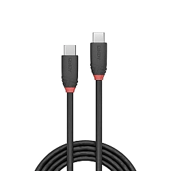 USB 3.2 Gen 2x2 Kabel Black Line, USB-C Stecker > USB-C Stecker schwarz, 1 Meter, Laden mit bis zu 60 Watt