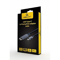 GEMBIRD CC-USB3C-DPF-01-6 Adapter z USB Type-C do DP szary 1.8m