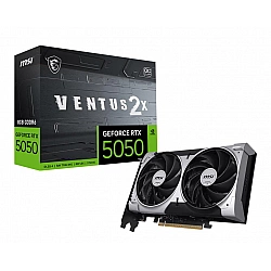 Graphics Card MSI NVIDIA GeForce RTX 5050 8 GB GDDR6 128 bit PCIE 5.0 16x Dual Slot Fansink RTX50508GVENTUS2XOC