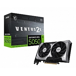 Graphics Card MSI NVIDIA GeForce RTX 5050 8 GB GDDR6 128 bit PCIE 5.0 16x Dual Slot Fansink RTX50508GVENTUS2XOC