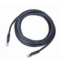 Patch cord cat. 5E molded strain relief 50u plugs, 1 m, Black