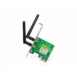TP-LINK 300MBit/s WLAN-N PCI Express-Adapter Atheros-Chipsatz 2T2R 2,4GHz 802.11b/g/n 2 removeable antennas