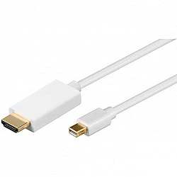 Wentronic Goobay mini DisplayPort zu HDMI Adapterkabel 1.2, Weiß, 2 m - Mini DisplayPort-Stecker > HDMI™ Standard-Stecker (Typ A) (52861)